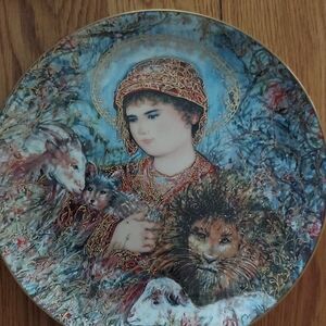 Edna Hibel Christmas Plate For 1989 Plate #5068F Excellent Condition